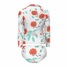 Cargar imagen en el visor de la galería, Traje de Baño de Surfing de Manga Larga Dividido para Niñas NT020 Personalizado con Impresión Completa con Foto Logo Patrón Texto
