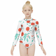 Cargar imagen en el visor de la galería, Traje de Baño de Surfing de Manga Larga Dividido para Niñas NT020 Personalizado con Impresión Completa con Foto Logo Patrón Texto

