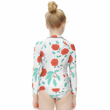 Cargar imagen en el visor de la galería, Traje de Baño de Surfing de Manga Larga Dividido para Niñas NT020 Personalizado con Impresión Completa con Foto Logo Patrón Texto
