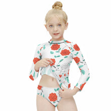 Cargar imagen en el visor de la galería, Traje de Baño de Surfing de Manga Larga Dividido para Niñas NT020 Personalizado con Impresión Completa con Foto Logo Patrón Texto
