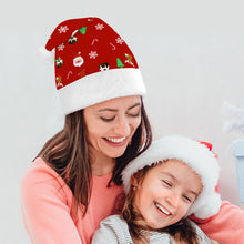 Cargar imagen en el visor de la galería, Gorro de Papá Noel para Adultos de Poliéster con Diseño Personalizado de Tu Foto o Texto

