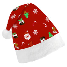 Cargar imagen en el visor de la galería, Gorro de Papá Noel para Adultos de Poliéster con Diseño Personalizado de Tu Foto o Texto

