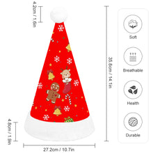 Cargar imagen en el visor de la galería, Gorro de Papá Noel para Niños de Poliéster con Diseño Personalizado de Tu Texto o Imagen
