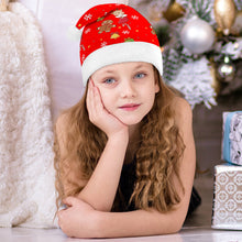 Cargar imagen en el visor de la galería, Gorro de Papá Noel para Niños de Poliéster con Diseño Personalizado de Tu Texto o Imagen
