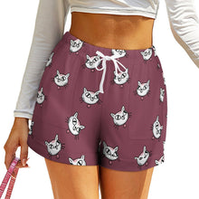 Cargar imagen en el visor de la galería, Pantalones Cortos Deportivos Sueltos Cintura Alta para Mujer HP Personalizados con Impresión Completa de múltiples imágenes con Foto Logo Patrón Texto
