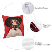 Cargar imagen en el visor de la galería, Funda de almohada con lentejuelas estándar multicolor para el hogar Design Personaliza online
