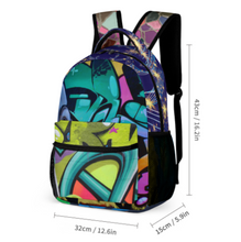 Cargar imagen en el visor de la galería, Mochila con estampado de 8 imágenes, mochila escolar impermeable para niños, niñas, adolescentes, personalizada con texto de patrón de foto
