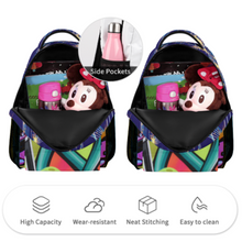 Cargar imagen en el visor de la galería, Mochila con estampado de 8 imágenes, mochila escolar impermeable para niños, niñas, adolescentes, personalizada con texto de patrón de foto
