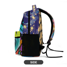 Cargar imagen en el visor de la galería, Mochila con estampado de 8 imágenes, mochila escolar impermeable para niños, niñas, adolescentes, personalizada con texto de patrón de foto
