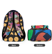 Cargar imagen en el visor de la galería, Mochila con estampado de 8 imágenes, mochila escolar impermeable para niños, niñas, adolescentes, personalizada con texto de patrón de foto
