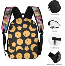 Cargar imagen en el visor de la galería, Mochila con estampado de 8 imágenes, mochila escolar impermeable para niños, niñas, adolescentes, personalizada con texto de patrón de foto
