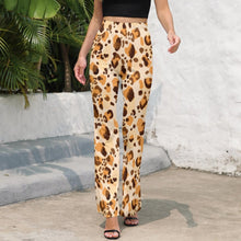 Cargar imagen en el visor de la galería, Pantalones acampanados sueltos Largos con estampado para mujer LP Personalizados con Impresión Completa de una imagen con Foto Logo Patrón Texto
