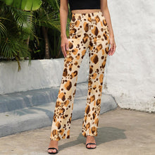 Cargar imagen en el visor de la galería, Pantalones acampanados sueltos Largos con estampado para mujer LP Personalizados con Impresión Completa de una imagen con Foto Logo Patrón Texto
