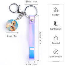 Cargar imagen en el visor de la galería, Llavero con Pulsera de Láser con Diseño Personalizado de Tu Texto o Foto
