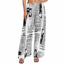 Cargar imagen en el visor de la galería, Pantalones de pierna ancha frescos de verano para mujer NP Personalizados con Impresión Completa de una imagen con Foto Logo Patrón Texto
