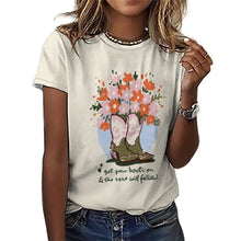 Cargar imagen en el visor de la galería, Camiseta manga corta de moda para mujer NT Personalizada con Impresión Completa de múltiples imágenes con Foto Logo Patrón Texto
