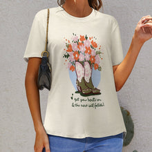 Cargar imagen en el visor de la galería, Camiseta manga corta de moda para mujer NT Personalizada con Impresión Completa de múltiples imágenes con Foto Logo Patrón Texto
