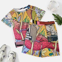 Cargar imagen en el visor de la galería, Camiseta manga corta pantalones cortos Conjunto Talla Grande NTZ Personalizada con Impresión Completa de múltiples imágenes con Foto Logo Patrón Texto
