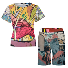 Cargar imagen en el visor de la galería, Camiseta manga corta pantalones cortos Conjunto Talla Grande NTZ Personalizada con Impresión Completa de múltiples imágenes con Foto Logo Patrón Texto

