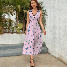 Cargar imagen en el visor de la galería, Vestido sin Manga con Cuello en V para Mujer NZ028 Personalizado con Impresión Completa con Foto Logo Patrón Texto
