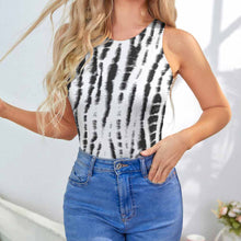 Cargar imagen en el visor de la galería, Chaleco / BODYSUIT / Camiseta sin mangas para gimnasia NZ057 para mujer con impresión completa de una sola imagen Personalizado con Foto Texto o Logo
