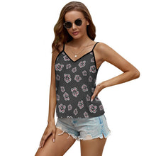 Cargar imagen en el visor de la galería, Camisola Tirante de Cuello en V para Mujer NZ119 Personalizada con impresión completa con Foto Logo Patrón Texto
