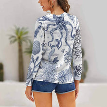 Cargar imagen en el visor de la galería, Camiseta holgada con Cuello Redondo de Moda para mujer NZ130 Personalizada con Impresión Completa de una imagen con Foto Logo Patrón Texto
