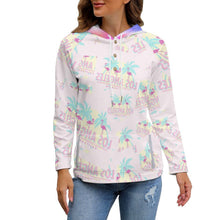 Cargar imagen en el visor de la galería, Sudadera Deportiva con Estampado Botones Capucha para mujer QH Personalizada con impresión completa de múltiples imágenes con Foto Logo Patrón Texto
