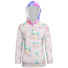 Cargar imagen en el visor de la galería, Sudadera Deportiva con Estampado Botones Capucha para mujer QH Personalizada con impresión completa de múltiples imágenes con Foto Logo Patrón Texto
