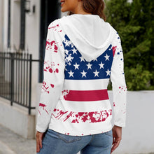 Cargar imagen en el visor de la galería, Sudadera Deportiva con Capucha y Botones para mujer QH Personalizada con impresión completa de una imagen con Foto Logo Patrón Texto

