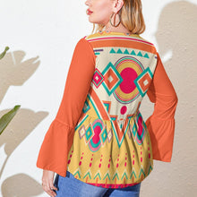 Cargar imagen en el visor de la galería, Camiseta / Blusa talla grande holgada con dobladillo irregular para mujer PL Personalizada con Impresión Completa de múltiples imágenes con Foto Logo Patrón Texto
