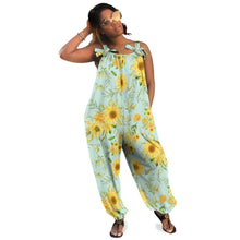 Cargar imagen en el visor de la galería, Mono suelto pantalones casual con tirantes lazo de moda para mujer RP Personalizado con Impresión Completa de múltiples imágenes con Foto Logo Patrón Texto

