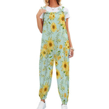 Cargar imagen en el visor de la galería, Mono suelto pantalones casual con tirantes lazo de moda para mujer RP Personalizado con Impresión Completa de múltiples imágenes con Foto Logo Patrón Texto
