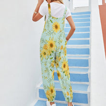 Cargar imagen en el visor de la galería, Mono suelto pantalones casual con tirantes lazo de moda para mujer RP Personalizado con Impresión Completa de múltiples imágenes con Foto Logo Patrón Texto
