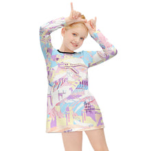 Cargar imagen en el visor de la galería, ET015 Vestido de Manga larga para Niña con Diseño Personalizado Personalizada de Tus Imágenes o Textos
