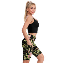 Cargar imagen en el visor de la galería, Pantalones de Yoga 1/2 Bolsillo Leggings de Yoga Cintura Alta para Mujer Y011B Personalizados con Impresión Completa de una imagen con Foto Logo Patrón Texto
