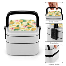 Cargar imagen en el visor de la galería, Caja de almuerzo de doble capa / Bento / Lonchera Plástica XB0602028 Personalizada con Impresión Completa con Foto Logo Patrón Texto
