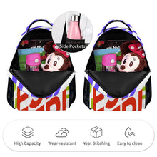 Cargar imagen en el visor de la galería, Mochila con estampado de 8 imágenes, mochila escolar impermeable para niños, niñas, adolescentes, personalizada con texto de patrón de foto
