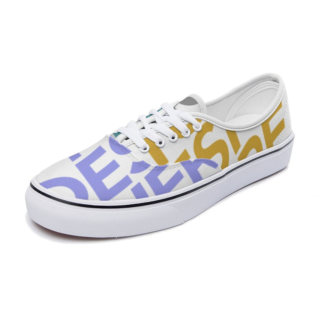 Zapatos de lona con cordones para mujer hombre FS0811006 Personalizados con Impresión Completa con Foto Logo Patrón Texto