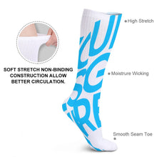 Cargar imagen en el visor de la galería, Calcetines Largos Medias transpirables (5 pares de la misma imagen) para mujer FS0808024 Personalizados con impresión completa con Foto Logo Patrón Texto
