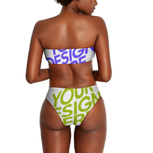 Cargar imagen en el visor de la galería, Bikini / Bandeau Sin Tirantes Sexy para Mujer FT0803 Personalizado con impresión completa de múltiples imágenes con Foto Logo Patrón Texto

