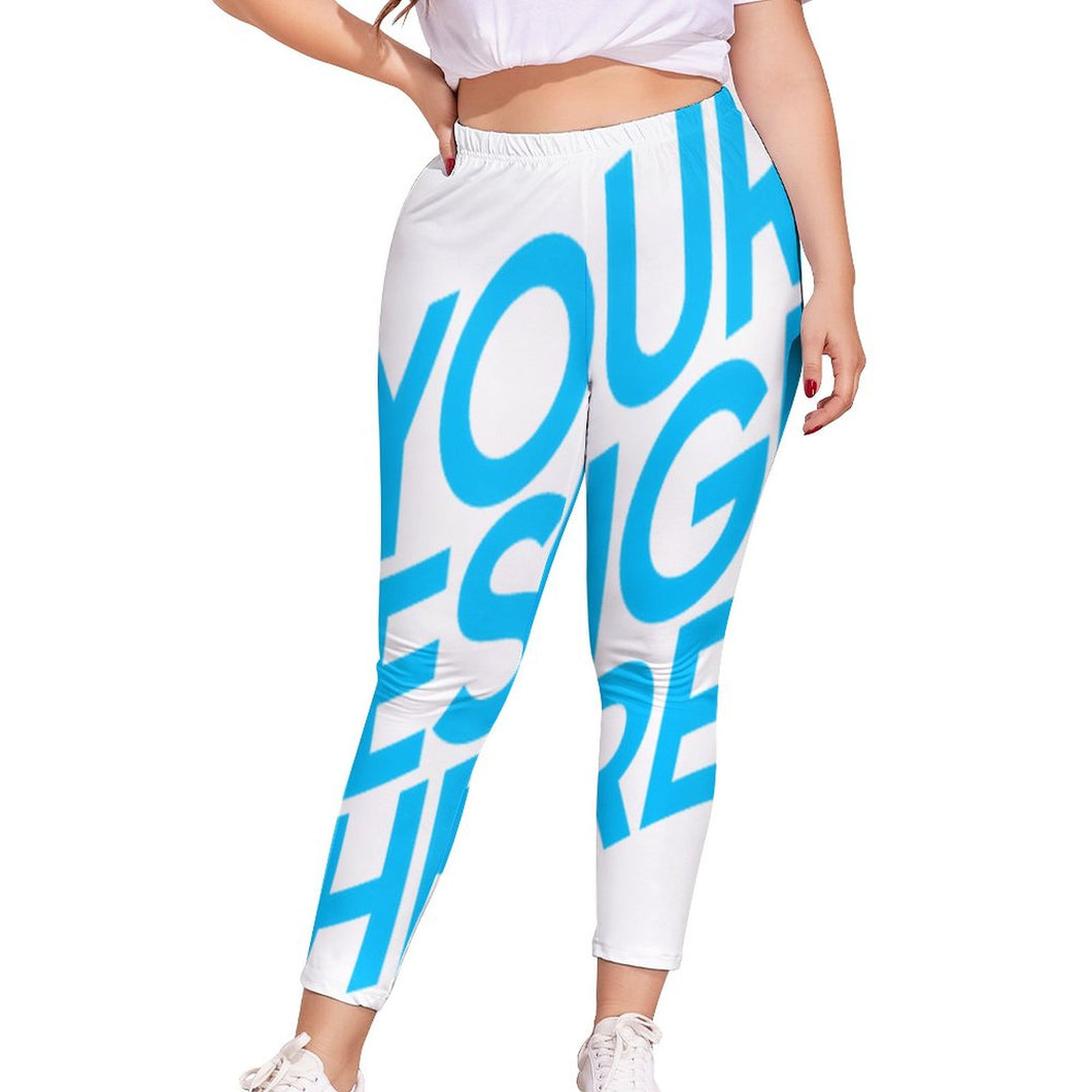 Leggings elásticos Pantalones deportivos de yoga talla grande para mujer UP Personalizados con Impresión Completa de una imagen con Foto Logo Patrón Texto