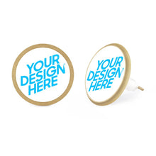 Cargar imagen en el visor de la galería, Aretes de Aleación con Impresión Directa UV de Diseño Personalizado con Tu Texto y Foto
