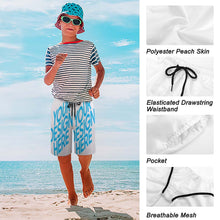 Cargar imagen en el visor de la galería, Pantalones cortos / Ropa de Playa de Moda con Estampado para Niños Adolescentes (diseño de cuatro piezas) Personalizado con Impresión Completa con Foto Logo Patrón Texto
