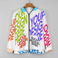 Cargar imagen en el visor de la galería, Sudadera con capucha y cremallera de manga larga para hombre WY14 personalizado con patrón foto texto (impresión de imágenes múltiples)

