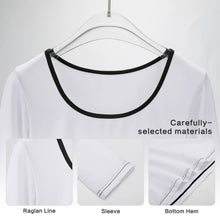 Cargar imagen en el visor de la galería, Blusa básica de fondo regular con cuello en U grande para mujer NZ151 Personalizada con Impresión Completa de múltiples imágenes con Foto Logo Patrón Texto
