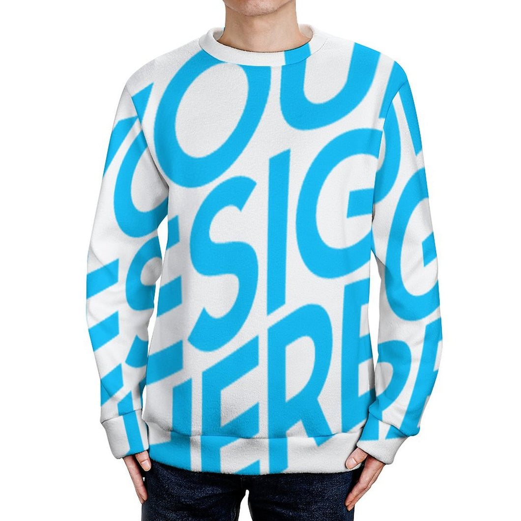 Sweaters de cuello redacción de hombres MY09 personalizado con patrón foto texto