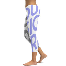 Cargar imagen en el visor de la galería, Leggings 3/4 de Yoga Mallas Pantalones Cintura Alta de Entrenamiento Correr Fitness Ejercicio para Mujer SY009 Personalizados con Impresión Completa de múltiples imágenes con Foto Logo Patrón Texto
