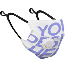 Cargar imagen en el visor de la galería, Mascarilla para Adultos Reutilizable con Válvula de Respiración JJ0521163 Personalizada Impresion Completa de Una Imagen con Foto Logo Patrón Texto
