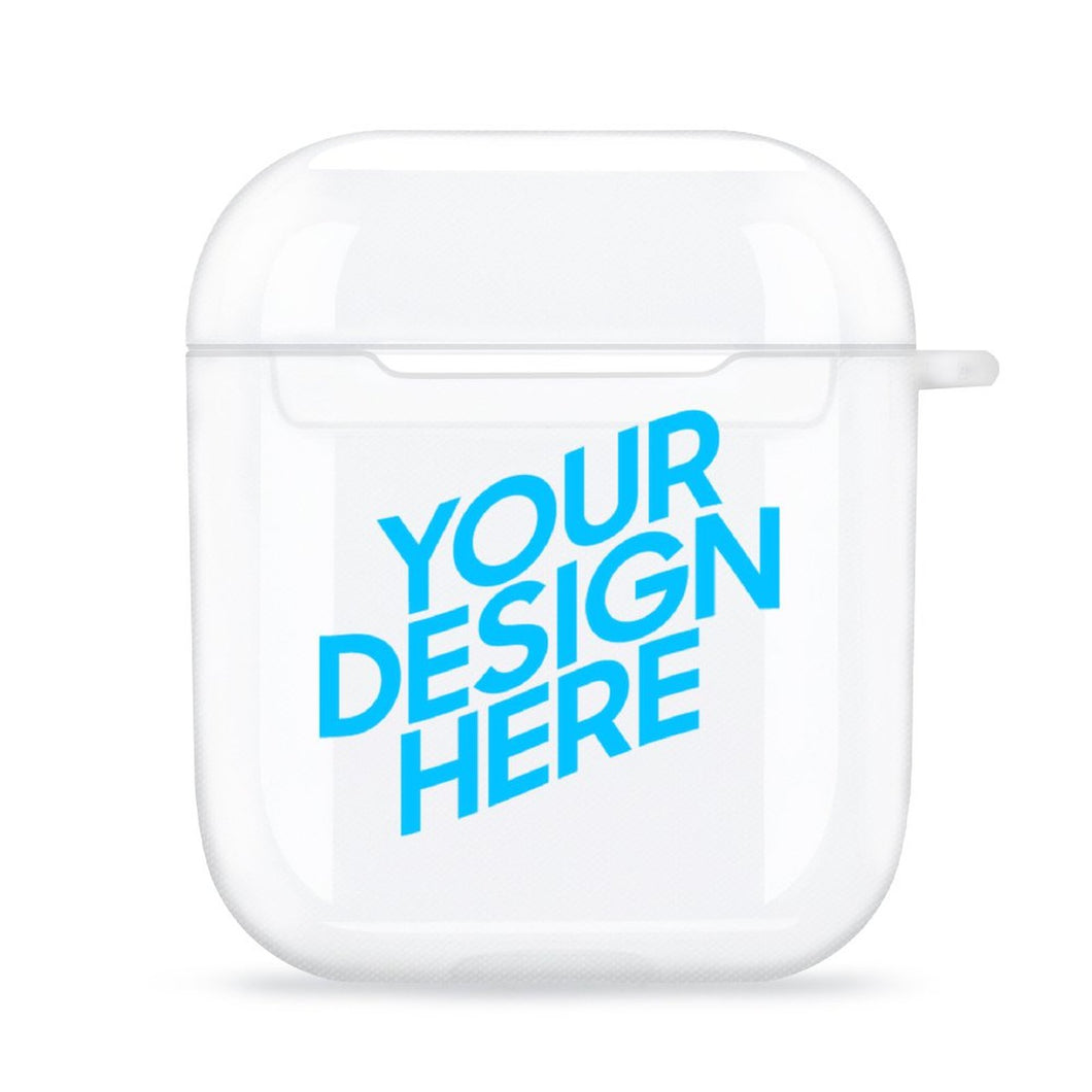 Caja Transparente de Auriculares Apple con Diseño Personalizado de Tu Texto o Imagen